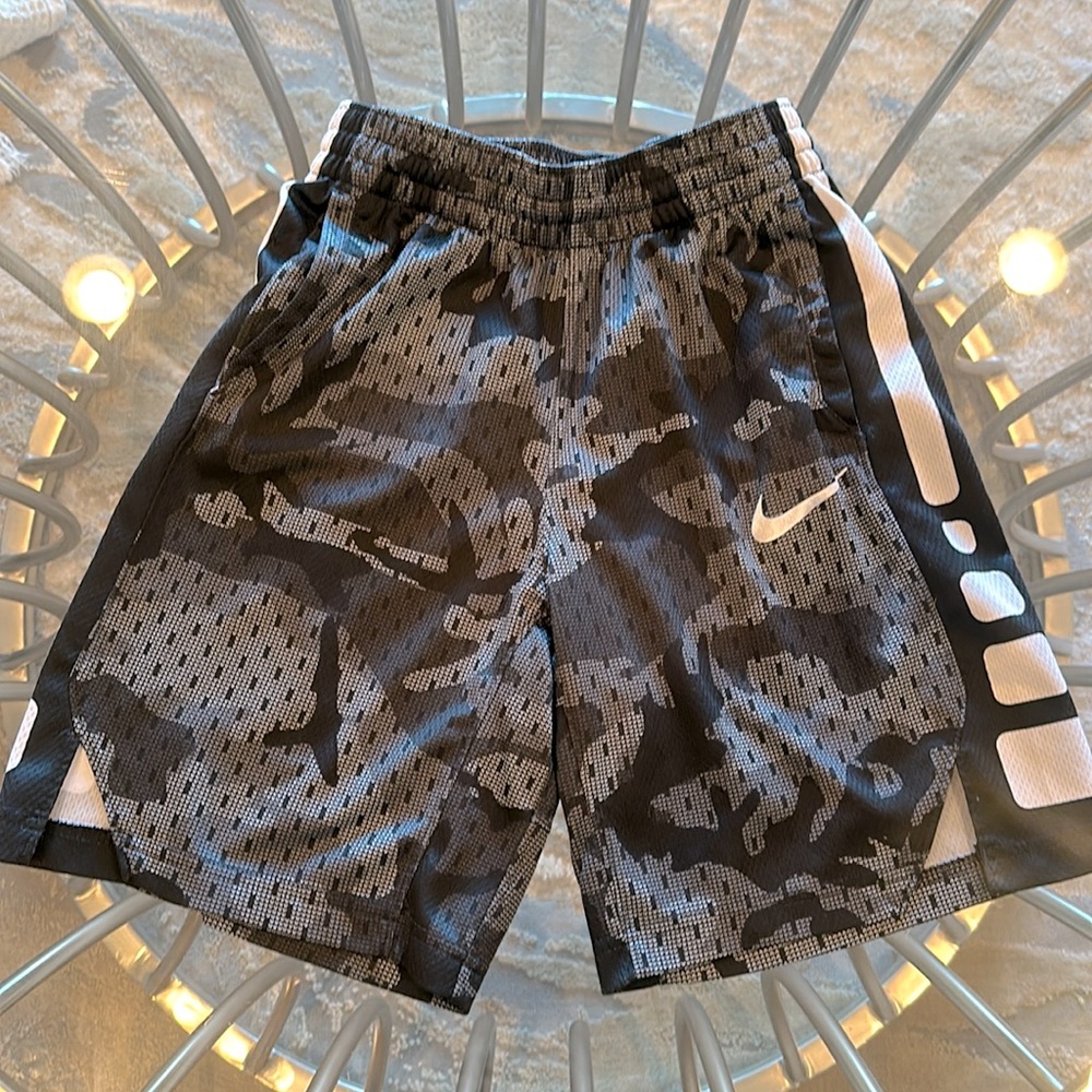 Nike basketball shorts. Black/gray/white. Youth medium